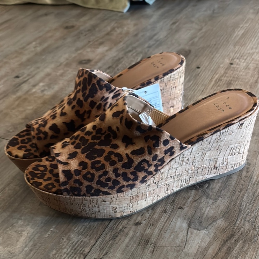 a new day Brown Wedge Shoes with Espadrille-Inspired Sole